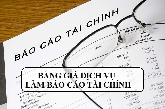 chi phí dịch vụ làm báo cáo tài chính